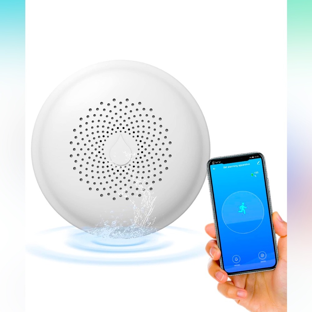 New Ecoey Water Leak Detector (2.4G) Water Sensor Alarm, Smart WiFi, Low battery